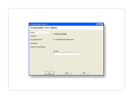 TwineCompile options dialog.