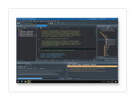 TwineCompile building a project in C++Builder 12.1 using the Dark Theme.